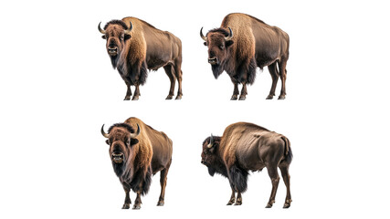 Obraz premium Bison in nature from various angles
