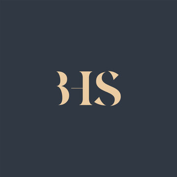 BHS abstract letter logo design. This logo is designed by three abstract letters.