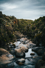 A small river in a valley in Mount Kilimanjaro Tanzania Africa