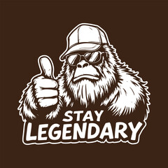 Stay Legendary for Bigfoot Lover or Bigfoot Fan © PIXAVIVE