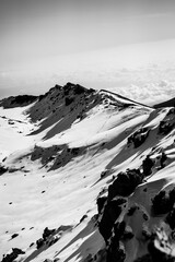 The crater rim of Mount Kilimanjaro in Tanzania Africa