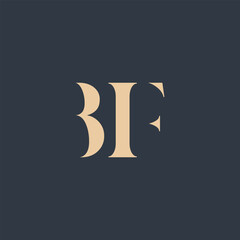 BIF abstract letter logo design. This logo is designed by three abstract letters.