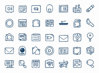 Chic Modern Icons for Media Presentations