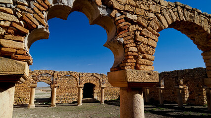 l'area archeologica dell'antico presidio militare romano di Ammaedara nei pressi della cittadina di...