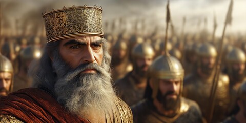 The Battle of Gibeon: Joshua's Miracle of the Long Day, A Cinematic and Photorealistic Depiction of God's Intervention