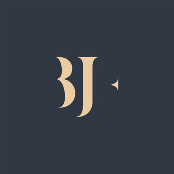 BJF abstract letter logo design. This logo is designed by three abstract letters.