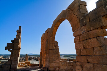 l'area archeologica dell'antico presidio militare romano di Ammaedara nei pressi della cittadina di...