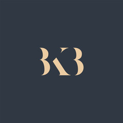 BKB abstract letter logo design. This logo is designed by three abstract letters.