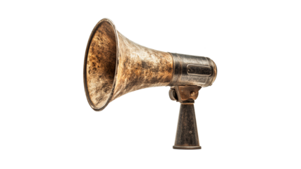 Vintage megaphone used for outdoor announcements