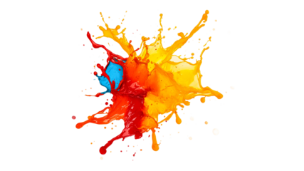 Colorful paint splash on a white background
