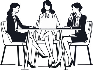 Female Professionals Engaged in Creative Business Brainstorming Session