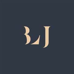 BLJ abstract letter logo design. This logo is designed by three abstract letters.