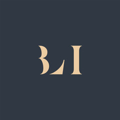 BLI abstract letter logo design. This logo is designed by three abstract letters.