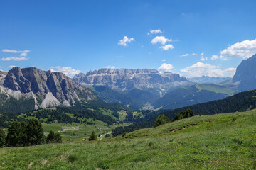 Obraz premium Beautiful view of the Val Gardena in the Italian Dolomites, which are unique in the word.