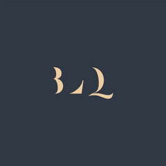 BLQ abstract letter logo design. This logo is designed by three abstract letters.