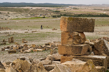 l'area archeologica dell'antico presidio militare romano di Ammaedara nei pressi della cittadina di...