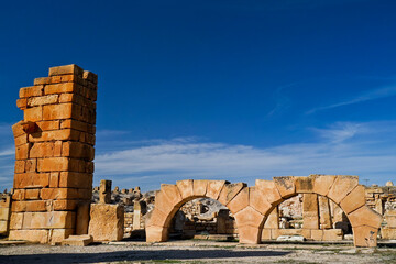 l'area archeologica dell'antico presidio militare romano di Ammaedara nei pressi della cittadina di...