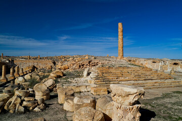 l'area archeologica dell'antico presidio militare romano di Ammaedara nei pressi della cittadina di...