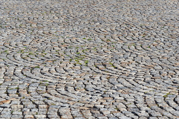 Cobblestones in the square, background.