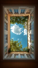Fototapeta premium Elegant symmetrical ceiling design high resolution hd picture
