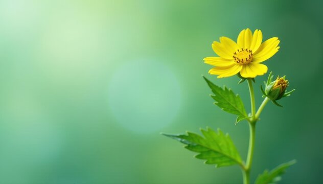 Thick greenish yellow flowers and small pointed leaves on wiry stem, flowers, wire weed, plant