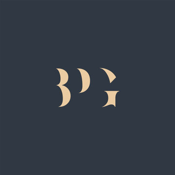 BPG abstract letter logo design. This logo is designed by three abstract letters.