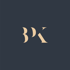 BPK abstract letter logo design. This logo is designed by three abstract letters.