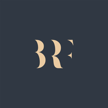 BRF abstract letter logo design. This logo is designed by three abstract letters.