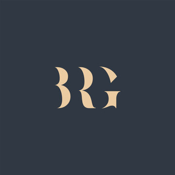 BRG abstract letter logo design. This logo is designed by three abstract letters.