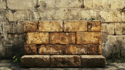 Ancient Roman rectangular stone tablet construction brick industrial.