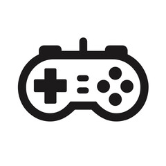 Fototapeta premium Black gaming controller on white background