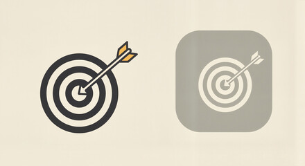 Target icon with arrow and concentric circles