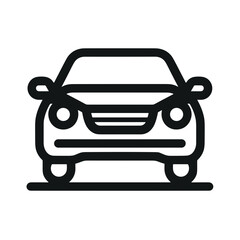 Obraz premium Front view of a black car illustration