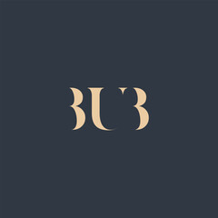 BUB abstract letter logo design. This logo is designed by three abstract letters.