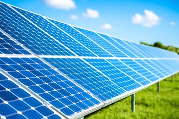 Solar energy production open field photography bright sky close-up renewable technology impact