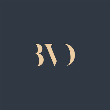 BVD abstract letter logo design. This logo is designed by three abstract letters.