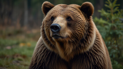 Fototapeta premium A Big Brown Bear Beckground Background