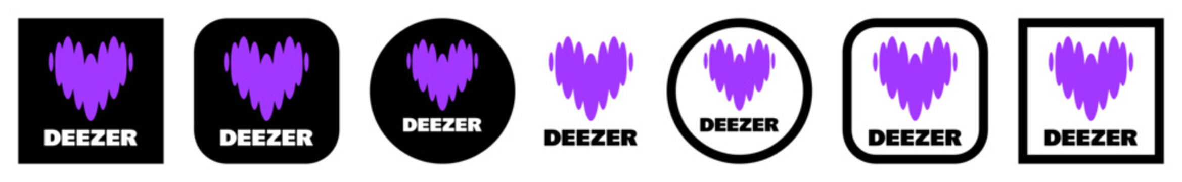 Deezer app icon. Music streaming service, social media platform