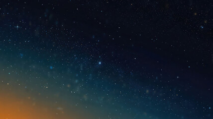 Fototapeta premium A gradient transitioning from orange to deep blue, enhanced with a starry effect to create a celestial, night-sky-inspired abstract design.
