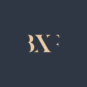BXE abstract letter logo design. This logo is designed by three abstract letters.