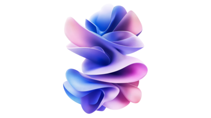 Abstract sculpture in calming colors and curves