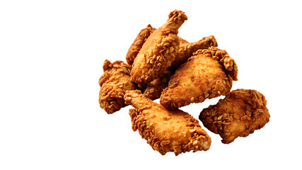 Golden Brown Roasted Chicken, Juicy and Crispy, Isolated on a Transparent Background for Food Design