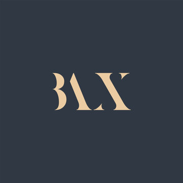 BAX abstract letter logo design. This logo is designed by three abstract letters.