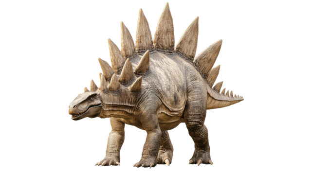 Large dinosaur model with spikes in natural pose