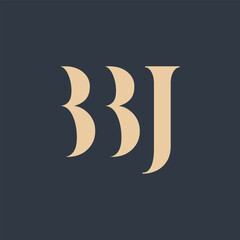 BBJ abstract letter logo design. This logo is designed by three abstract letters.