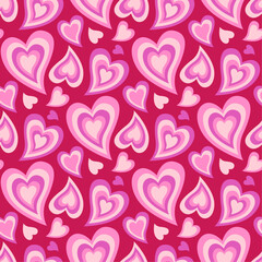 seamless heart pattern and background vector illustration