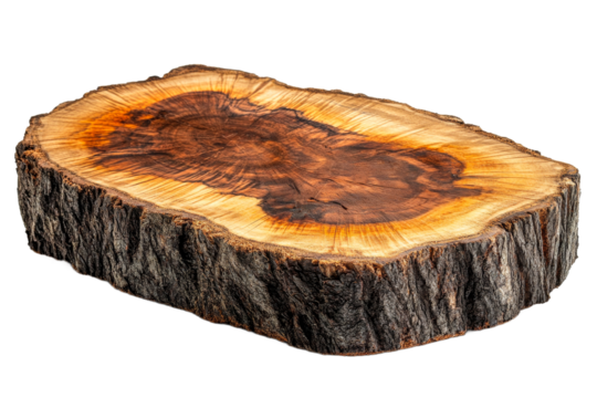 Unique wooden slice showcasing natural patterns