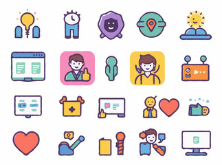 User-Friendly Web Icons Set - Simple and Elegant Vector Graphics