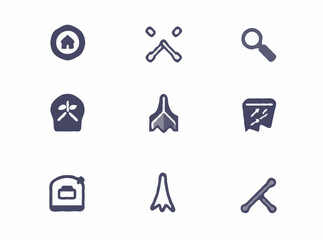 Effortless Website Navigation Icons - Sleek Vector Elements