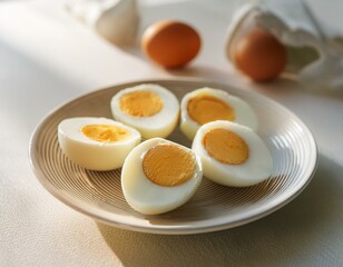 Healthy Meal with Boiled Eggs